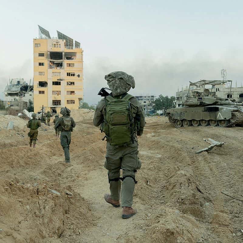 Israeli troops operating in the Hamas-ruled Gaza Strip, Dec. 21, 2023. Credit: IDF.
