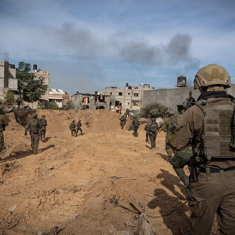 Israeli troops operating in the Hamas-ruled Gaza Strip, Dec. 12, 2023. Credit: IDF. Israeli troops operating in the Hamas-ruled Gaza Strip, Dec. 12, 2023. Credit: IDF.