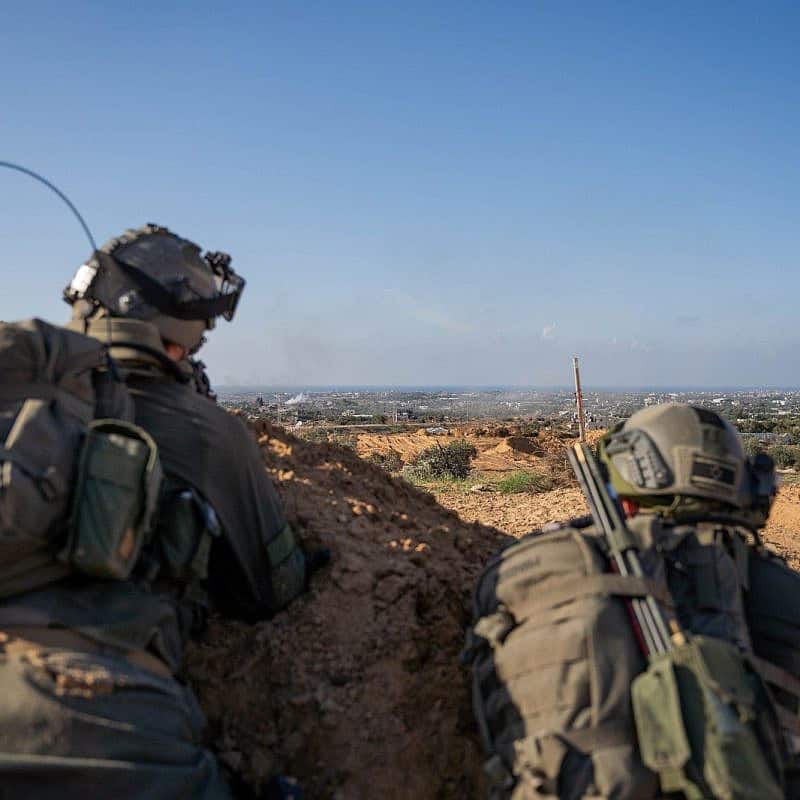 Israeli troops operating in the Hamas-ruled Gaza Strip, Dec. 8, 2023. Credit: IDF.