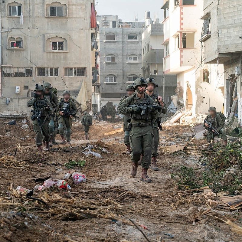 Israeli troops operating in the Hamas-ruled Gaza Strip, Dec. 17, 2023. Credit: IDF.