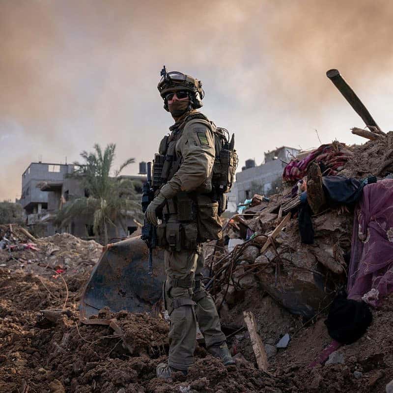Israeli troops operating in the Hamas-ruled Gaza Strip, Dec. 21, 2023. Credit: IDF.