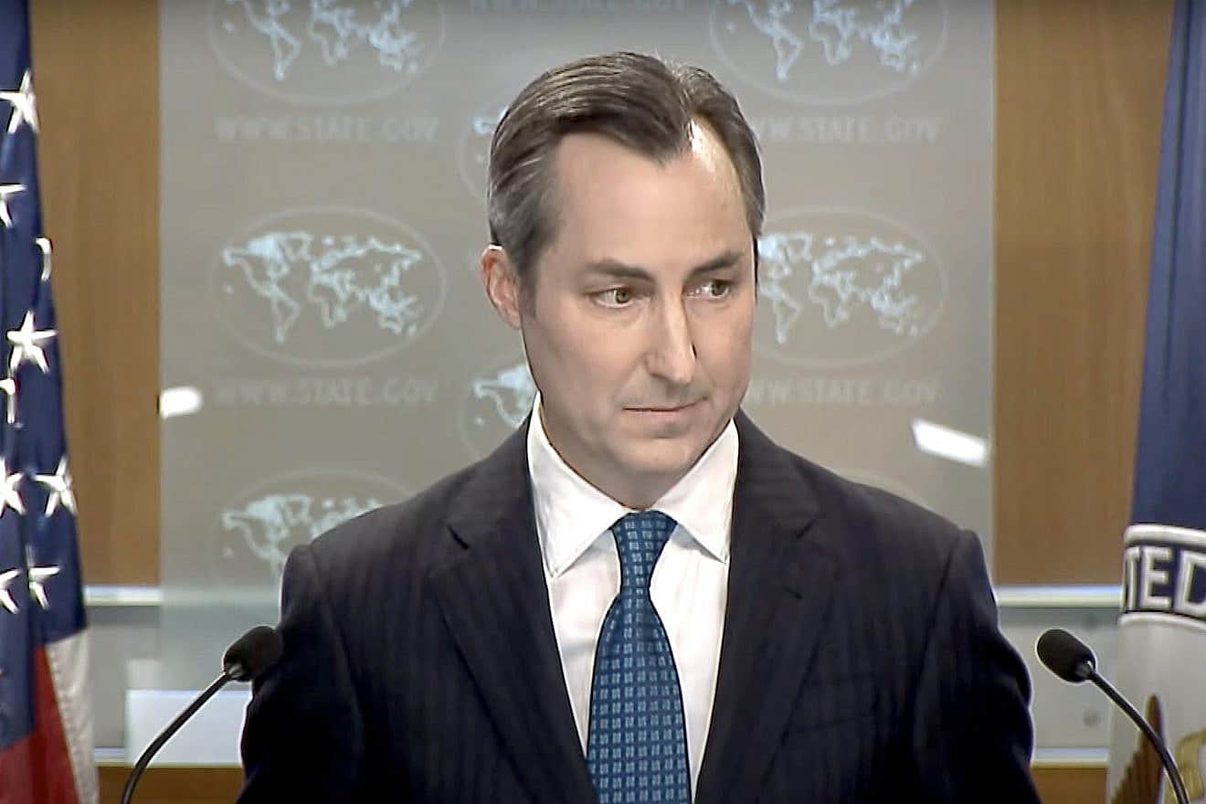Matthew Miller, U.S. State Department spokesman, speaks at the department's press briefing on Dec. 5 2023. Source: YouTube/State Department.