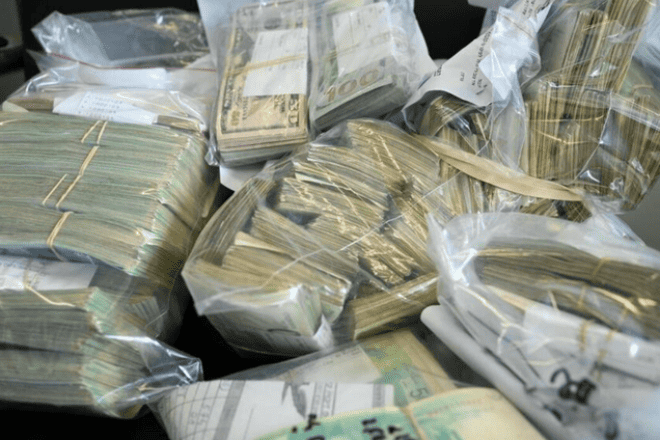 The IDF found more than $1 million in the home of a senior Hamas terrorist in Judea and Samaria in December. Credit: Israeli Defense Ministry.