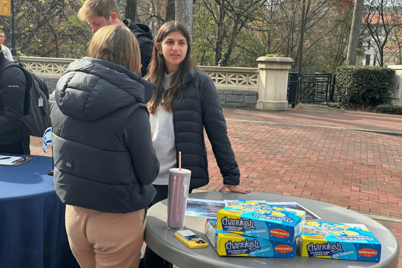 The first campus to receive the Manischewitz care packages was Emory University in Atlanta, where JScreen is based. Credit: Courtesy.