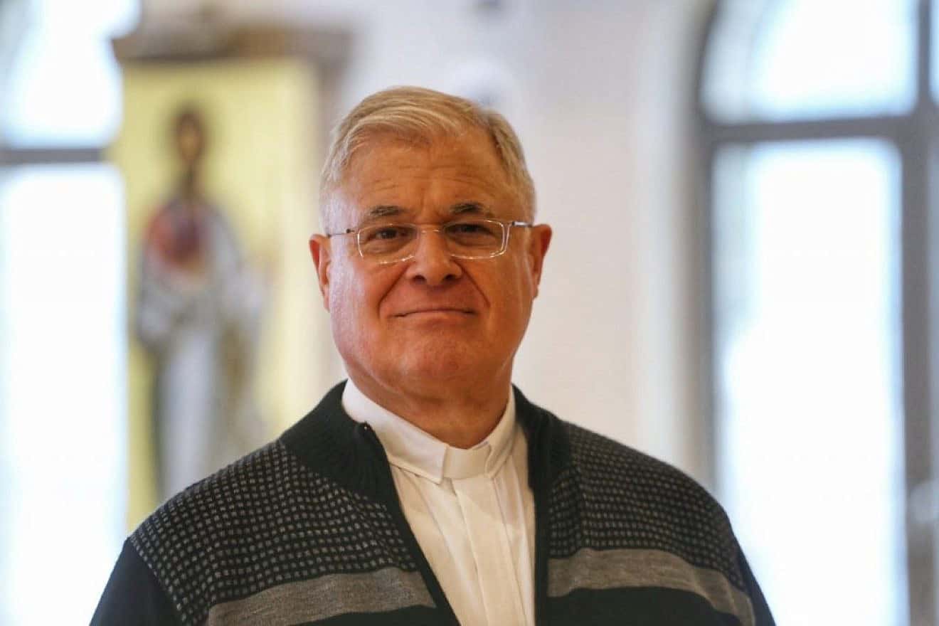 Father Juan Solana, director of the Magdala Hotel on the shores of the Sea of Galilee. Photo by Eitan Elhadez-Barak/TPS.