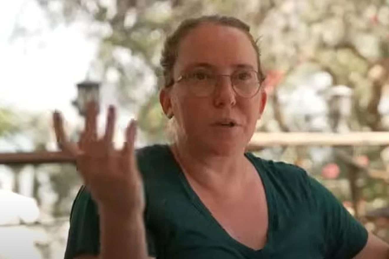 Tali Enoshi-Arad, who survived Hamas's Oct. 7 massacre at Kibbutz Holit, shares her story with the USC Shoah Foundation. Source: Screenshot.