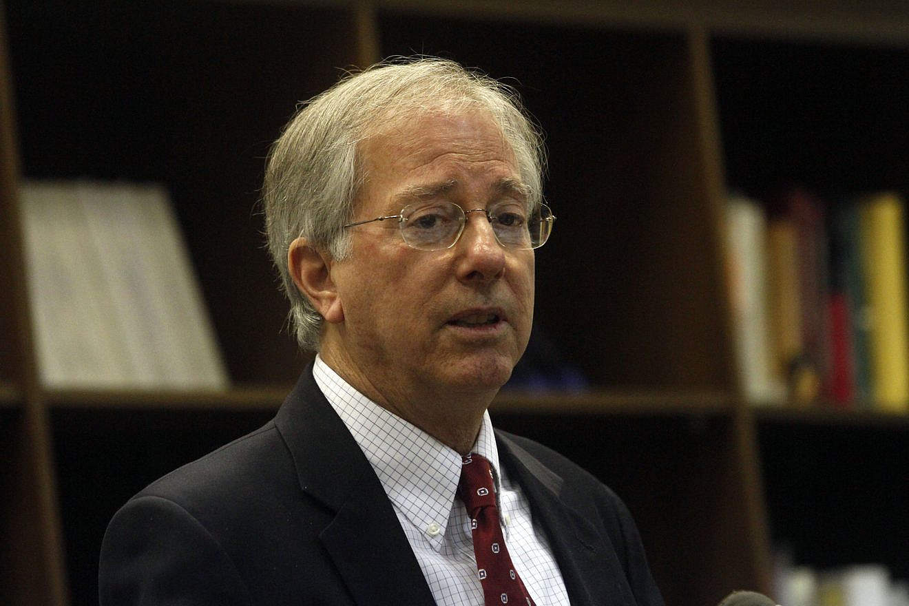 Dennis Ross, a former U.S. envoy and peace negotiator, attends an event at the Jewish People Policy Institute in Jerusalem on Jan. 24, 2012. Photo by Uri Lenz/Flash90.