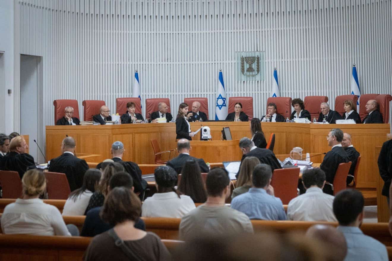 The Supreme Court hears petitions, Sept. 28, 2023. Photo by Chaim Goldberg/Flash90.