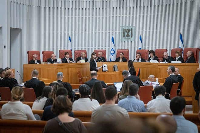 The Supreme Court hears petitions, Sept. 28, 2023. Photo by Chaim Goldberg/Flash90.