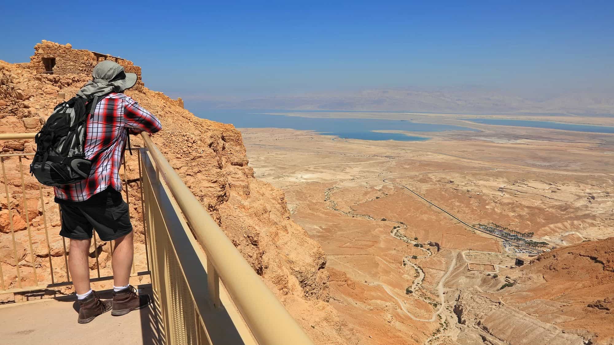 A panoramic view of Judaean Desert and Dead Sea from the ancient fortification of Masada in southern Israel. Credit: Protasov AN/Shutterstock.