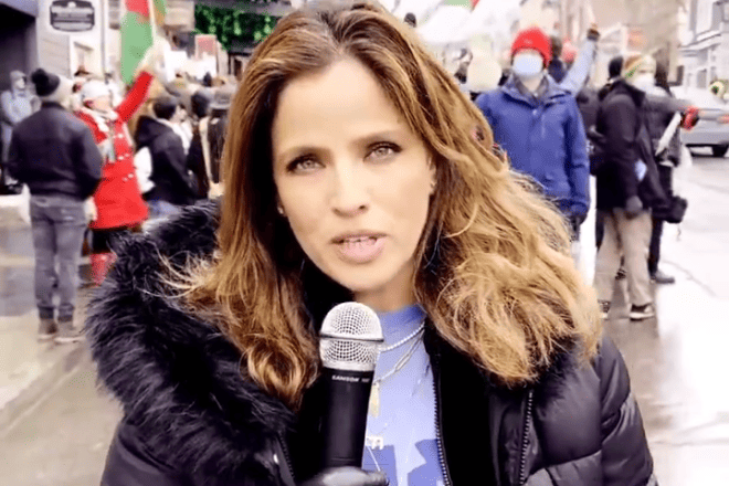 Israeli actor and activist Noa Tishby at the Sundance Film Festival in Utah, Jan. 2024. Credit: Screenshot.