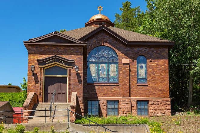 Temple Jacob, a historic synagogue in Hancock, Mich. Credit: Paul R. Burley via Wikimedia Commons.