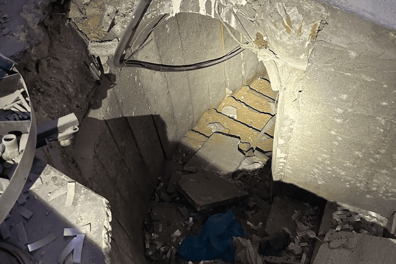 The entrance to a terror tunnel in Gaza City. Credit: Israel Defense Forces.