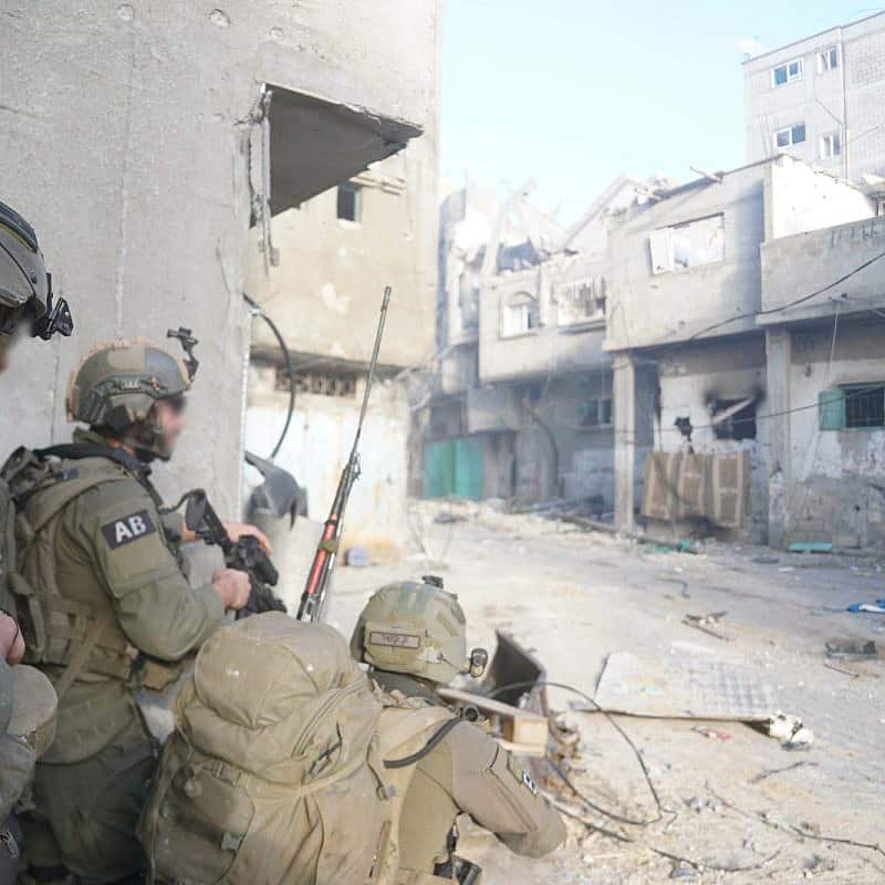 Israeli soldiers operating in the Gaza Strip, Jan. 28, 2024. Credit: IDF.