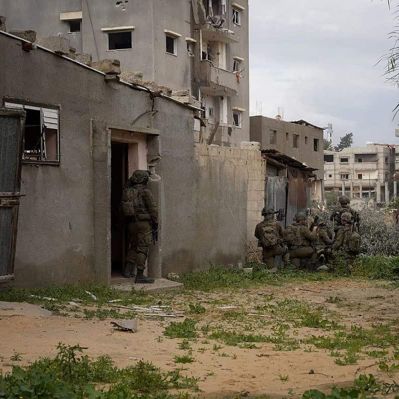 Israeli forces on patrol in the Gaza Strip, Feb. 6, 2024. Credit: IDF.