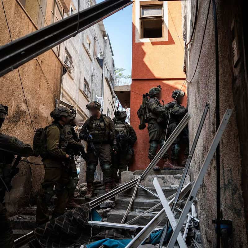 Israeli soldiers during Gaza ground operations on Feb. 19, 2024. Credit: IDF.