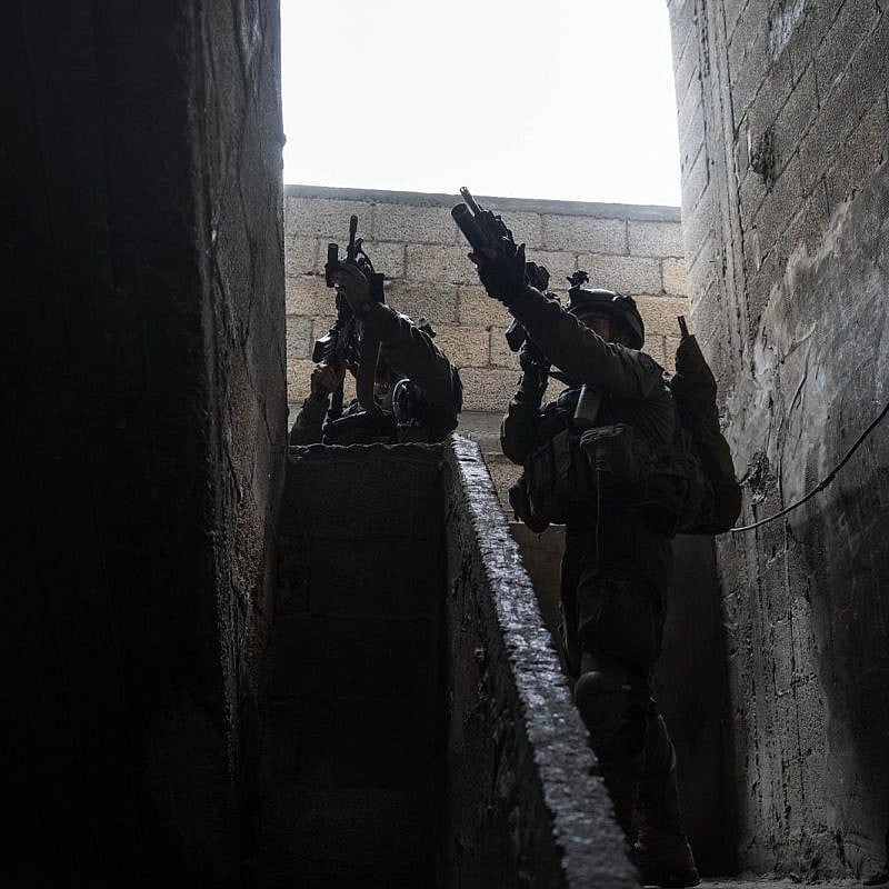 Israeli forces operating in the Gaza Strip, Feb. 10, 2024. Credit: IDF.