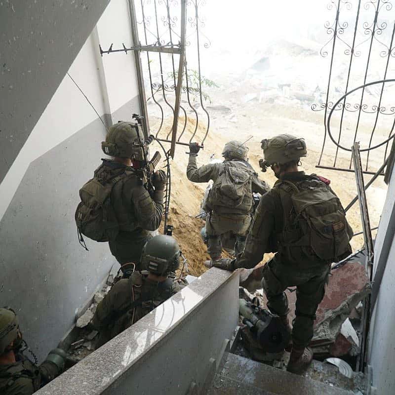 Israeli forces on patrol in the Gaza Strip, Feb. 6, 2024. Credit: IDF.