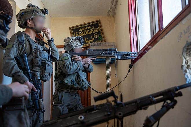 Israeli troops at war, Feb. 20, 2024. Credit: IDF/X.