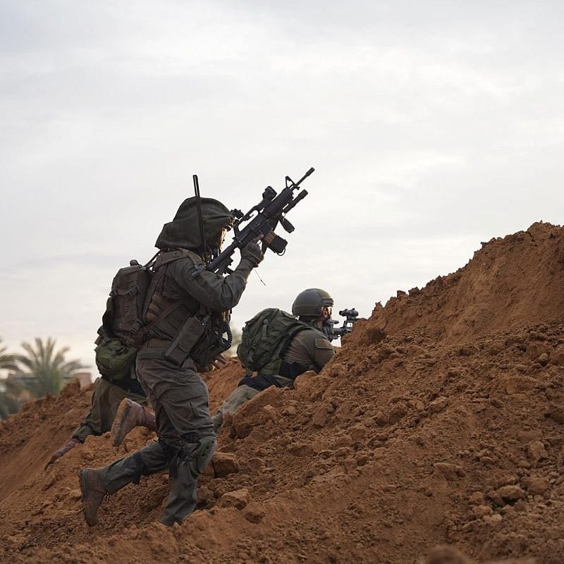 Israeli soldiers during Gaza ground operations on Feb. 19, 2024. Credit: IDF.