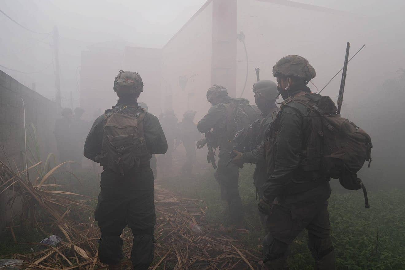 Israeli forces on patrol in the Gaza Strip, Feb. 6, 2024. Credit: IDF.