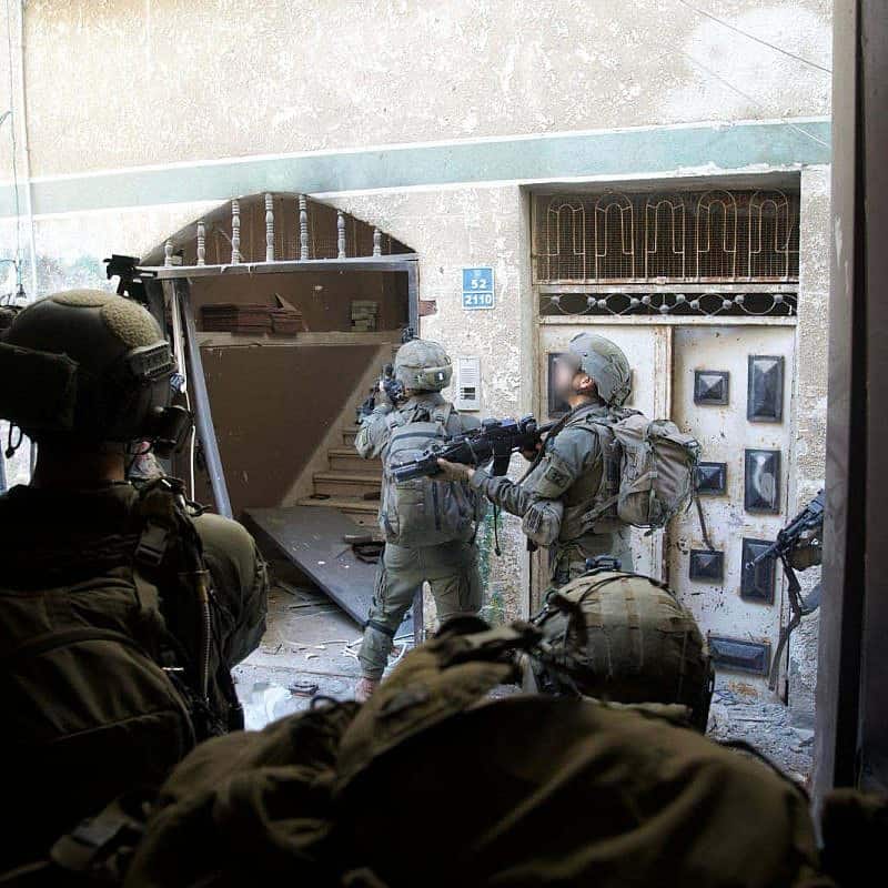 Israeli forces on patrol in the Gaza Strip, Feb. 6, 2024. Credit: IDF.