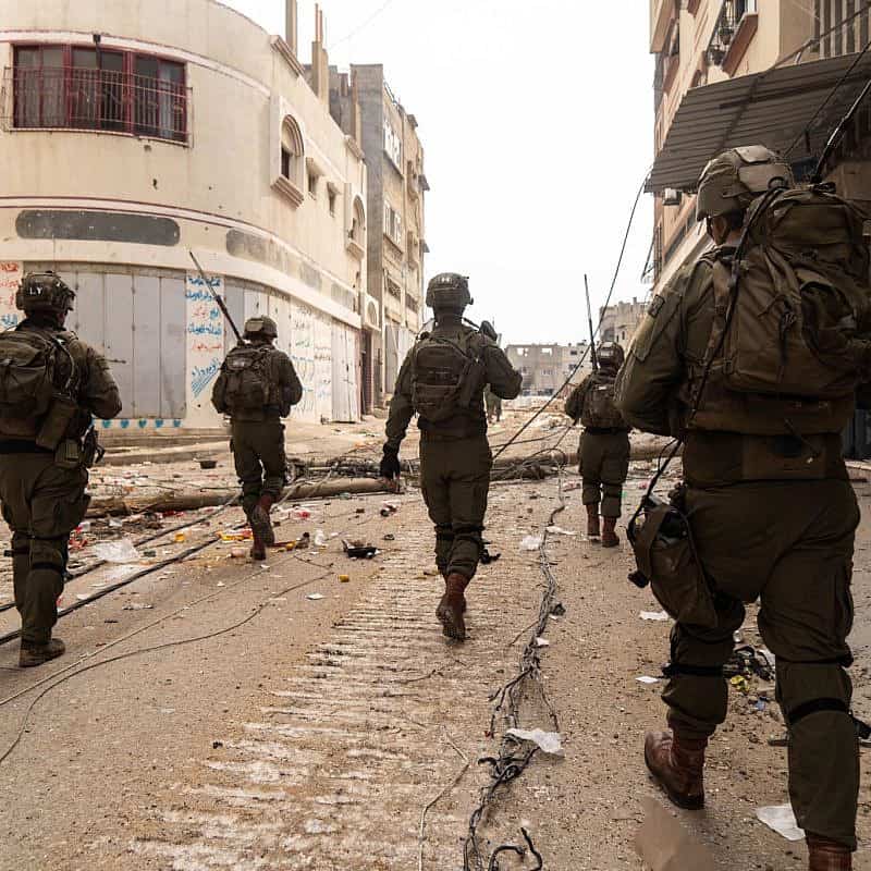 Israeli soldiers in the Gaza Strip, Feb. 26, 2024. Credit: IDF.