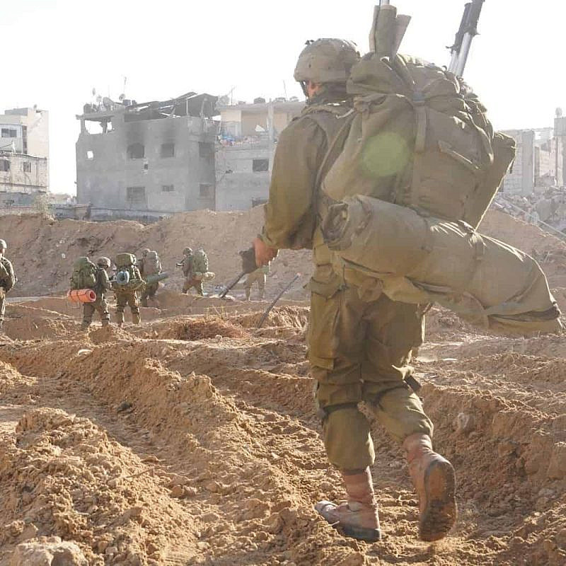 Israeli forces on patrol in the Gaza Strip, Feb. 6, 2024. Credit: IDF.