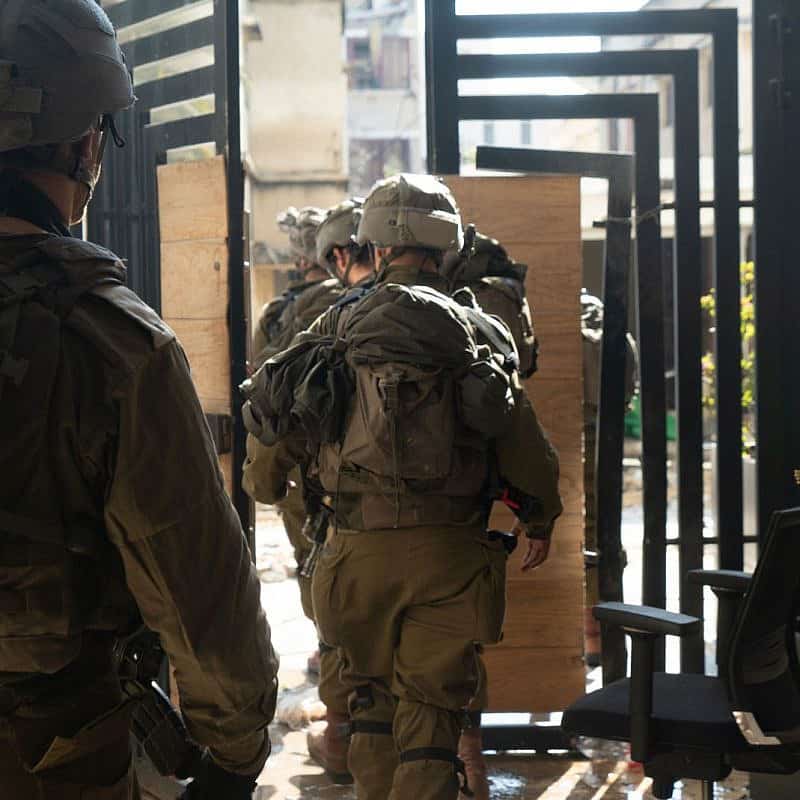 Israeli troops during operational activities in the Gaza Strip, Feb. 14, 2024. Credit: IDF.