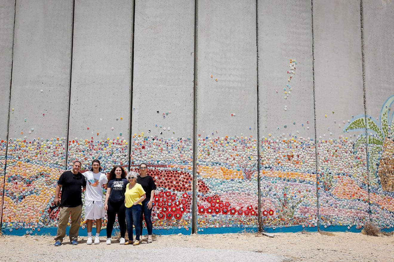 Graffiti on a concrete wall in the Israeli kibbutz of Netiv Haasara in southern Israel, May 15, 2023. Photo by Nati Shohat/Flash90.