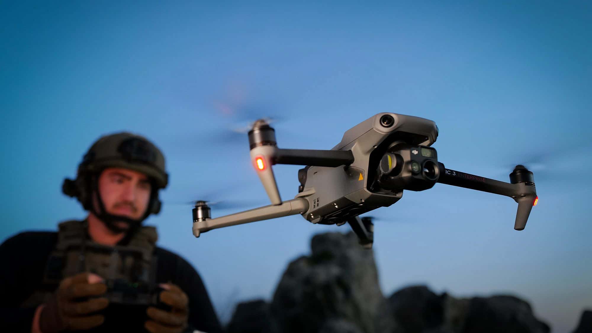 An Israeli soldier operates a drone in the Golan Heights, Feb. 11, 2024. Photo by Michael Giladi/Flash90.