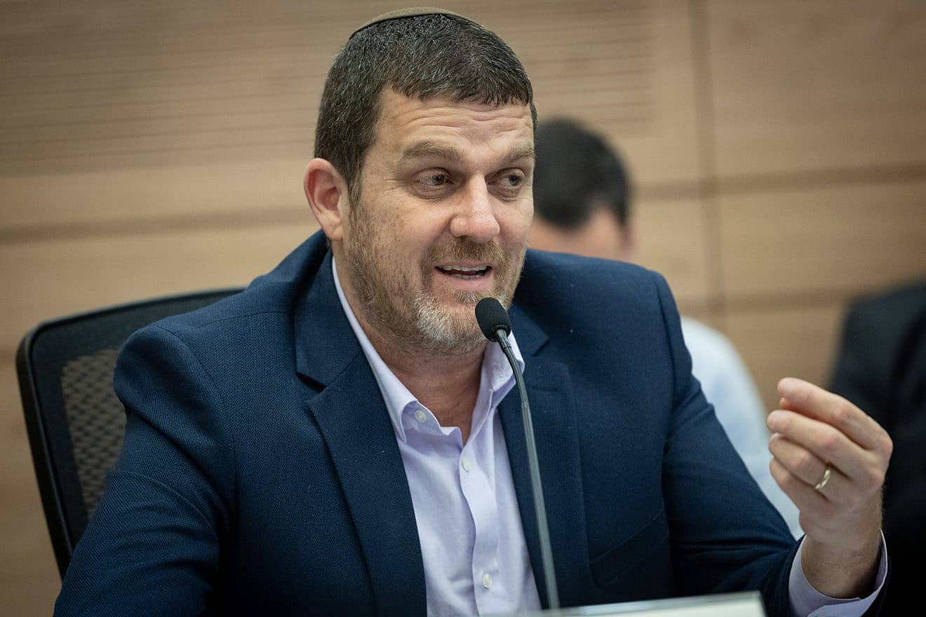 Israeli lawmaker Amit Halevi (Likud Party) speaks during a Knesset Economic Affairs Committee meeting in Jerusalem, Feb. 14, 2024. Photo by Yonatan Sindel/Flash90.
