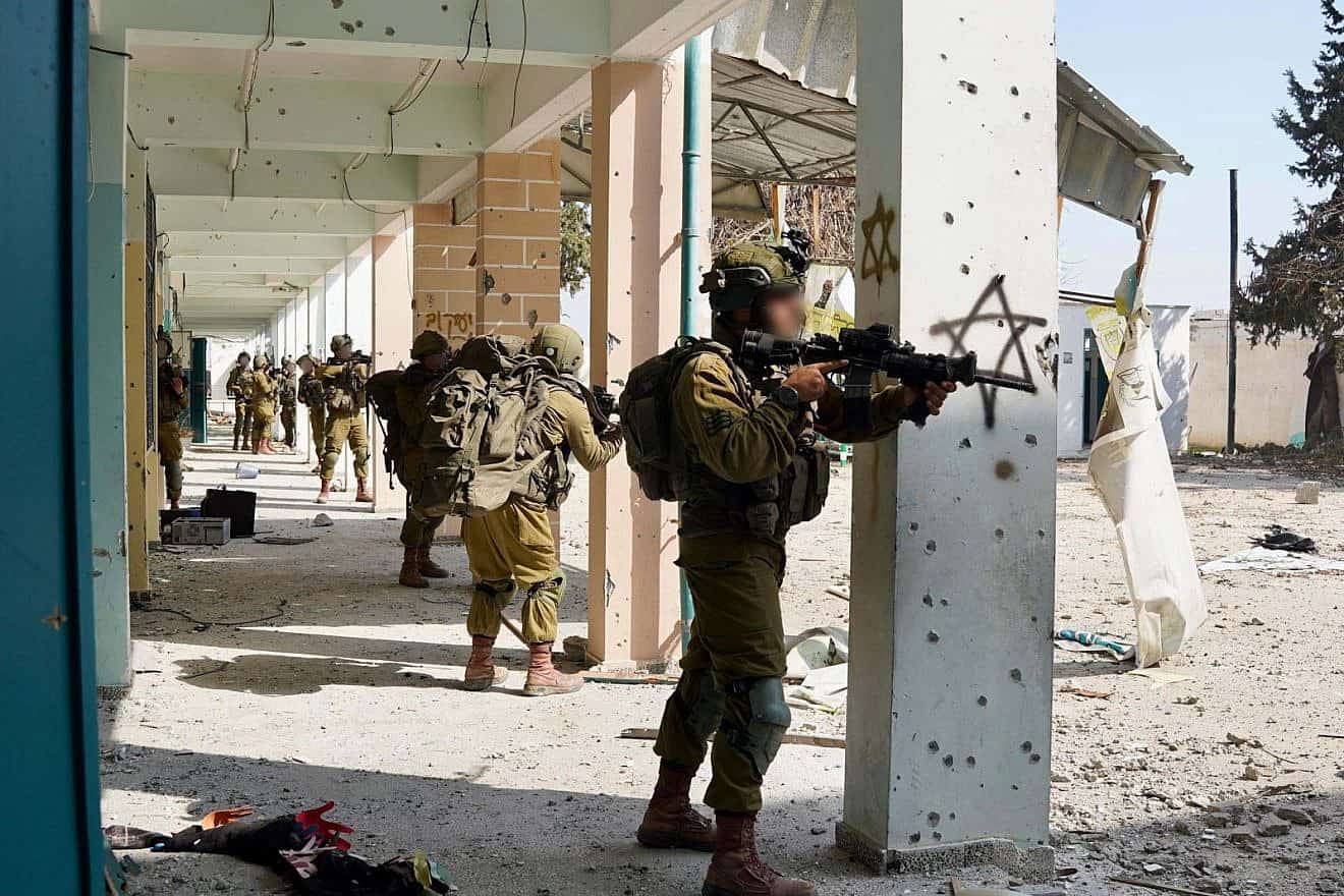 Israeli forces operating in the Gaza Strip, Feb. 24, 2024. Credit: IDF.