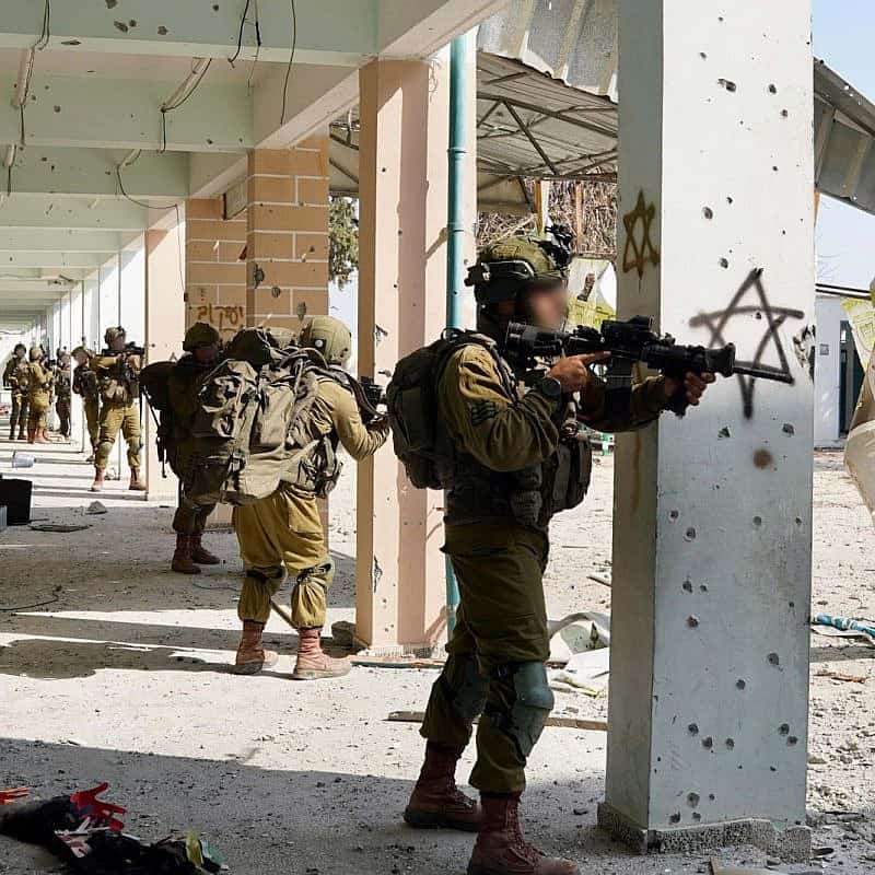 Israeli forces operating in the Gaza Strip, Feb. 24, 2024. Credit: IDF.