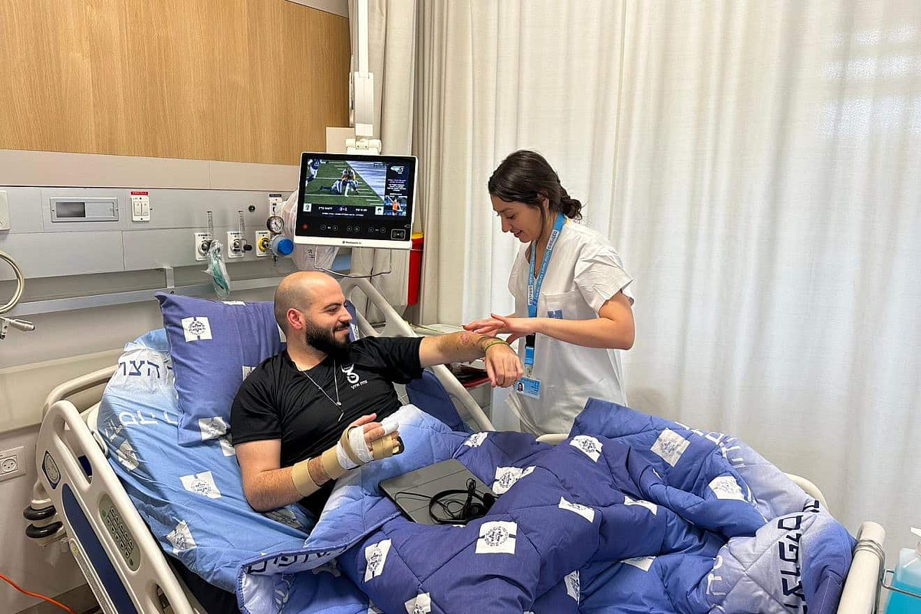 Wounded soldiers from the battlefront in Gaza are being treated at the new Gandel Rehabilitation Center in Jerusalem, part of the Hadassah Medical Organization, which opened in January 2024. Photo by Avi Hayun.
