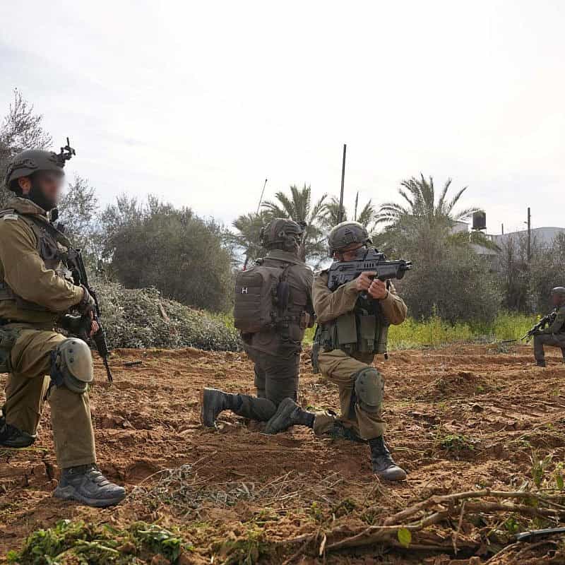 Israeli troops at war, Feb. 20, 2024. Credit: IDF/X.