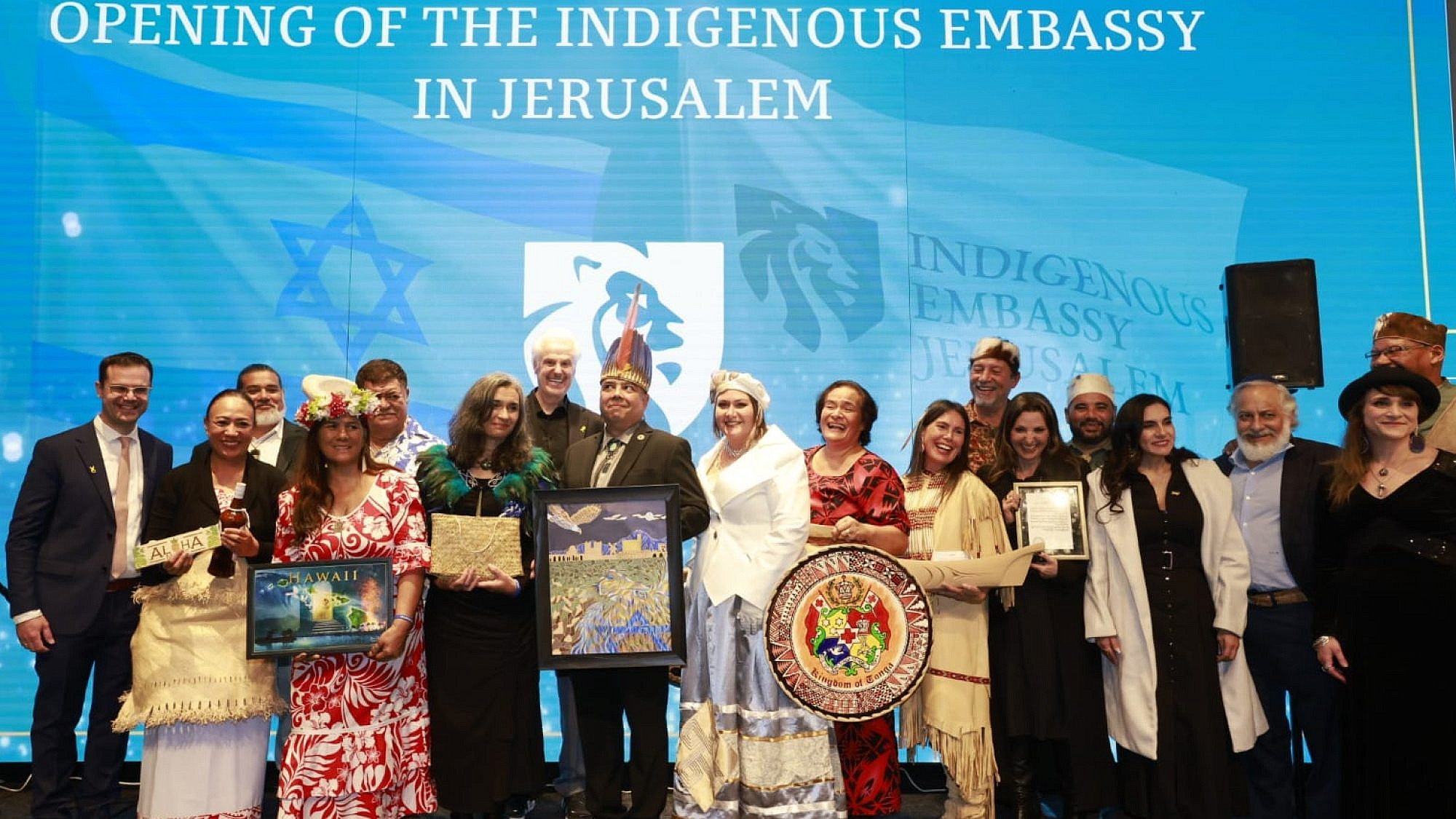 The opening of the Indigenous Embassy Jerusalem, Feb. 1, 2024. Photo by Yossi Zamir.