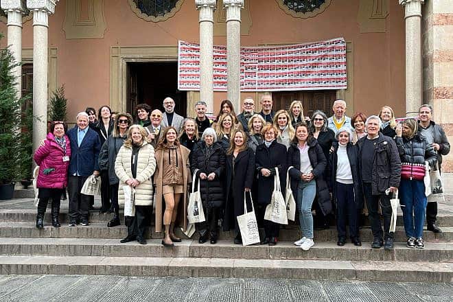 A group of global leaders and supporters of the Israel Museum in Jerusalem met in Italy to discuss future plans for the arts institution, including its upcoming 60th anniversary, February 2024. Credit: Courtesy.
