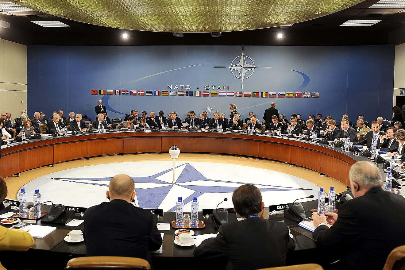 NATO ministers of defense and of foreign affairs meet at NATO headquarters in Brussels, Belgium on Oct. 14, 2010. Credit: U.S. Air Force Master Sgt. Jerry Morrison/Wikimedia Commons.