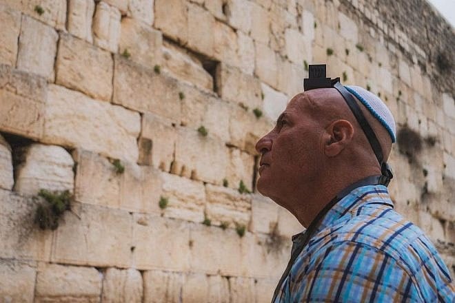 American radio personality Sid Rosenberg at the Western Wall in Jerusalem. Credit: Courtesy.