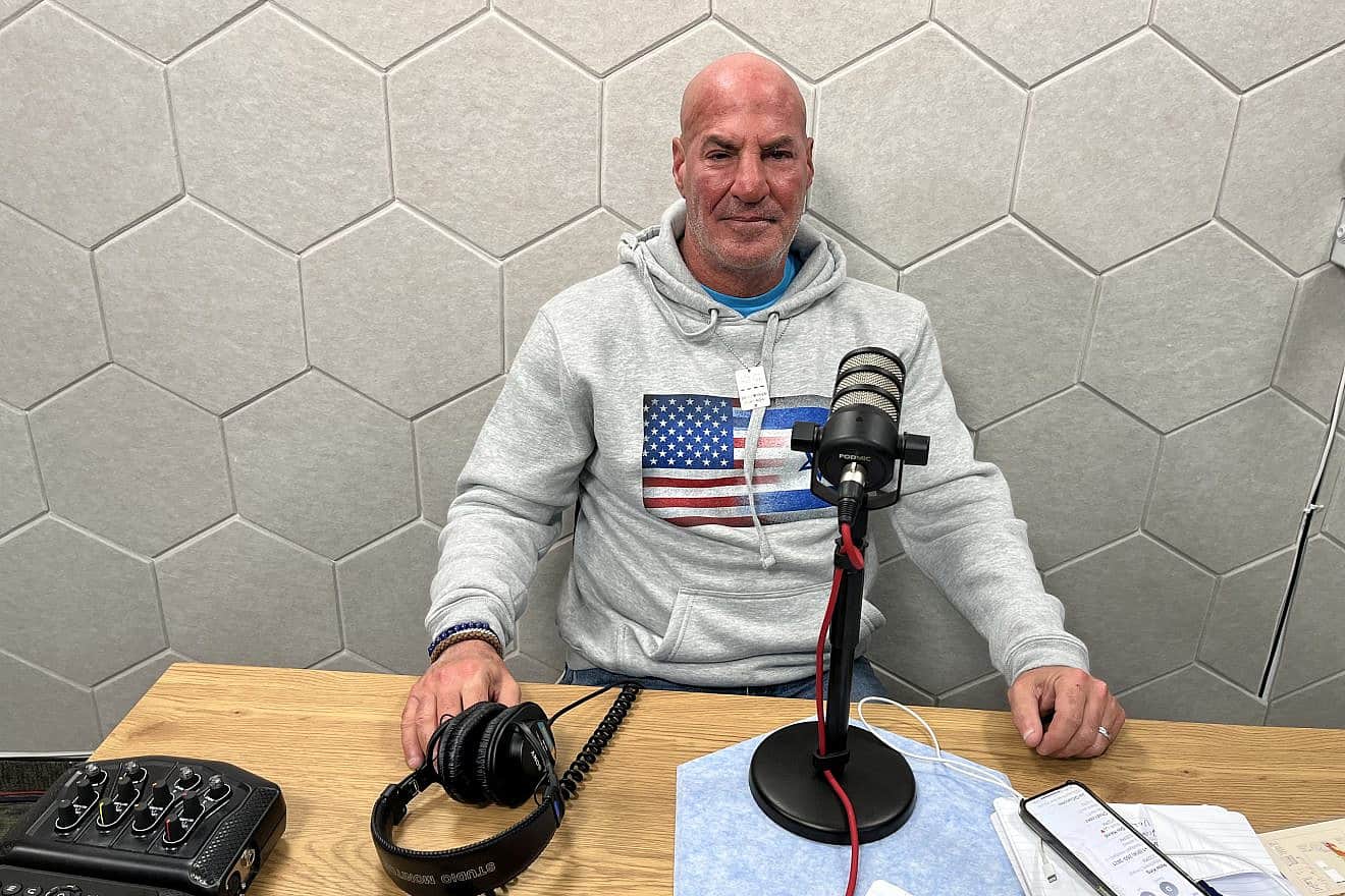 Sid Rosenberg at the JNS studio in Jerusalem, January 2024. Photo by Josh Hasten.