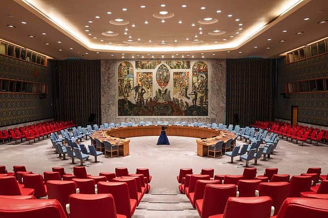 The U.N. Security Council Chamber, Nov. 16, 2023. Credit: Wikimedia Commons.