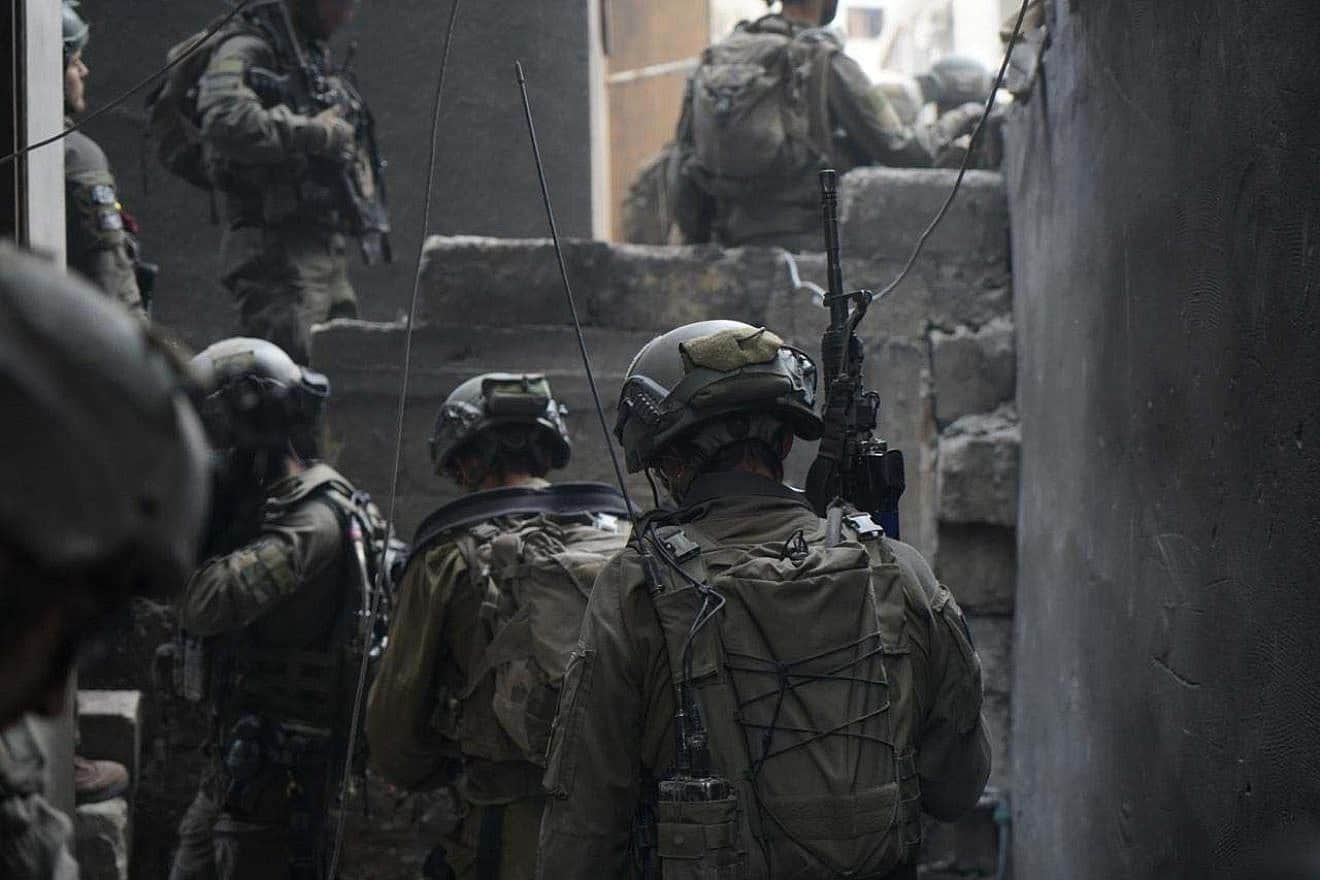 Israeli forces on patrol in the Gaza Strip, Feb. 3, 2024. Credit: IDF.