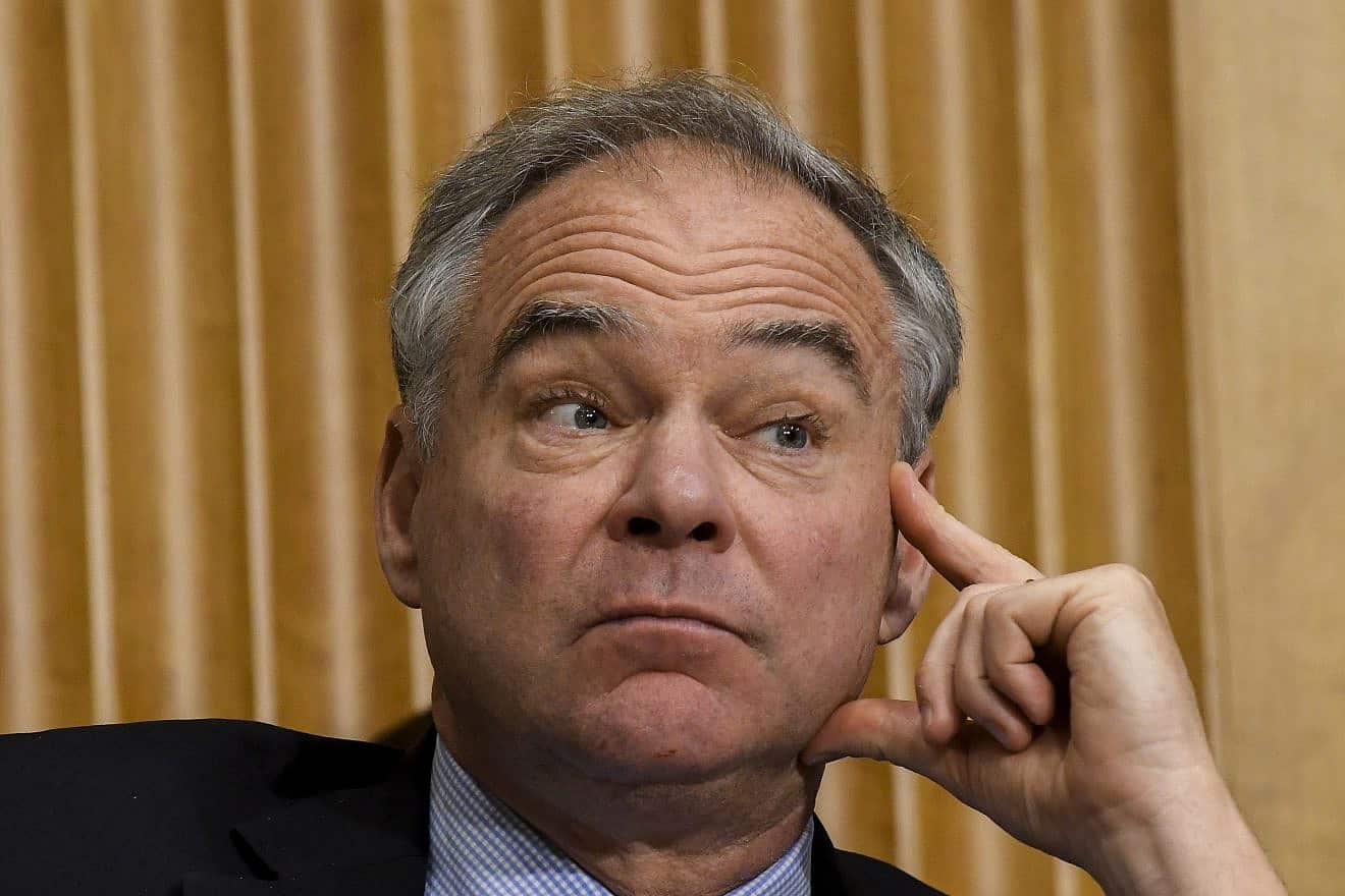 Sen. Tim Kaine (D-Va.) at a committee hearing on June 13, 2017. Credit: Mark Reinstein/Shutterstock.