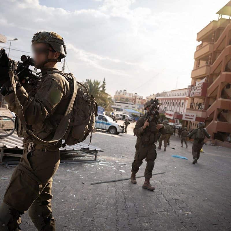Israeli troops during operational activities in the Gaza Strip, Feb. 18, 2024. Credit: IDF.