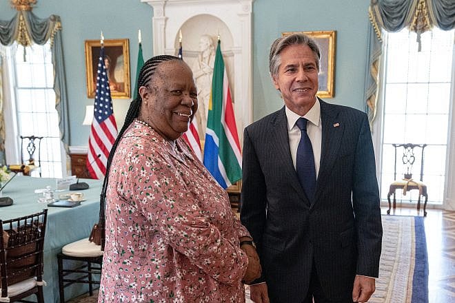 U.S. Secretary of State Antony Blinken meets with South African Foreign Minister Naledi Pandor at the U.S. Department of State in Washington on Sept. 15, 2022. Credit: Freddie Everett/U.S. State Department.