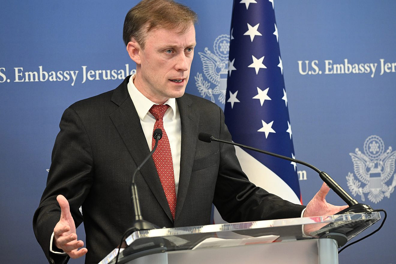 Jake Sullivan, the U.S. national security advisor of the United States, speaks at the U.S. Embassy in Jerusalem in December 2023. Credit: U.S. Embassy in Jerusalem.