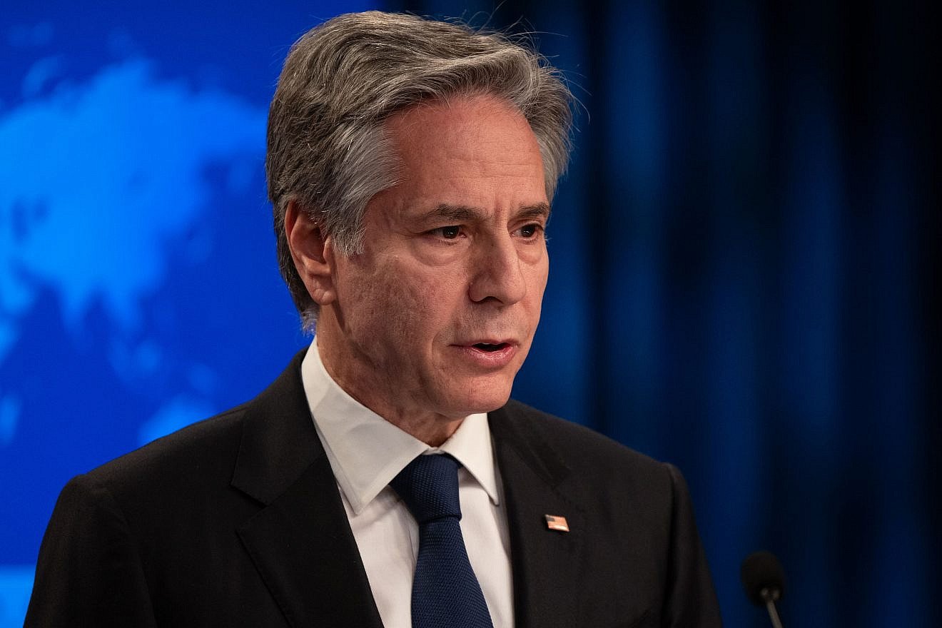 U.S. Secretary of State Antony Blinken holds a news conference at the State Department in Washington, March 13, 2024. Photo by Chuck Kennedy/U.S. State Department.