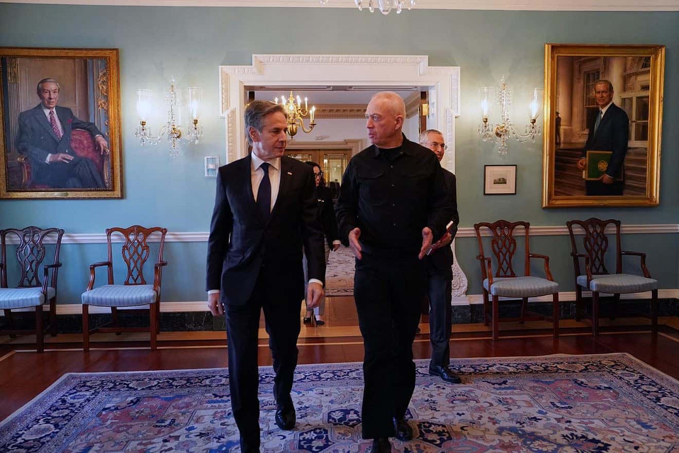 Minister of Defense Yoav Gallant meets U.S. Secretary of State Antony Blinken in Washington, D.C., March 25, 2024. Photo by Ariel Hermoni/MoD.