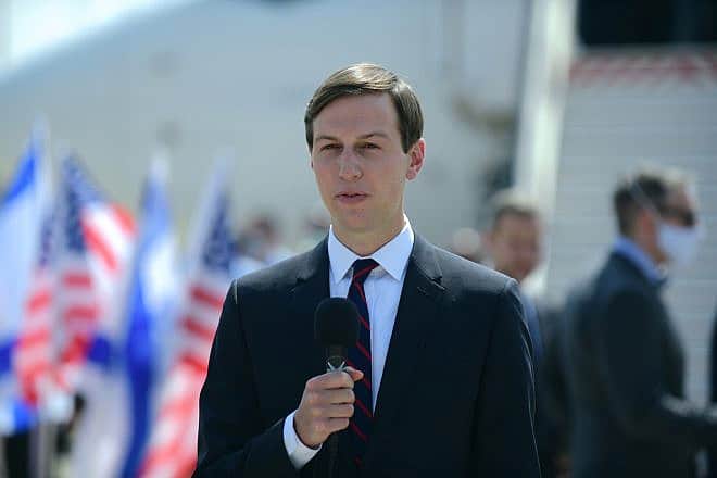 Senior adviser to the U.S. president Jared Kushner at Ben-Gurion Airport, ahead of his departure with a U.S.-Israeli delegation to Abu Dhabi, Aug. 31, 2020. Photo by Tomer Neuberg/Flash90.